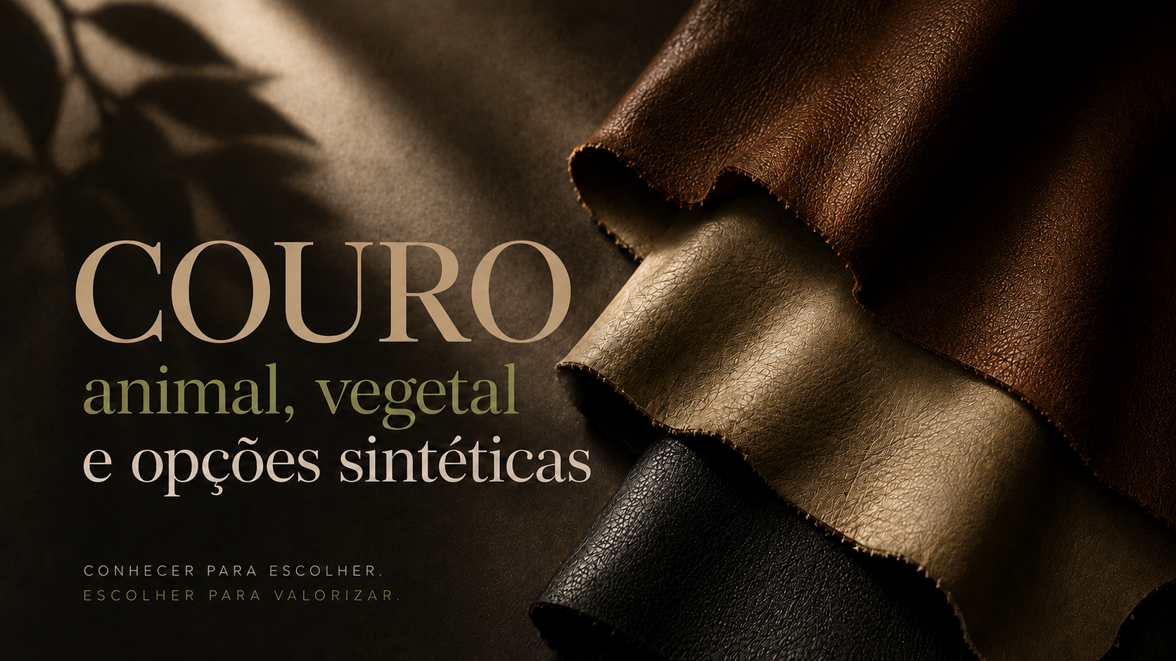 Masterclass: Couro animal, vegetal e opções sintéticas
