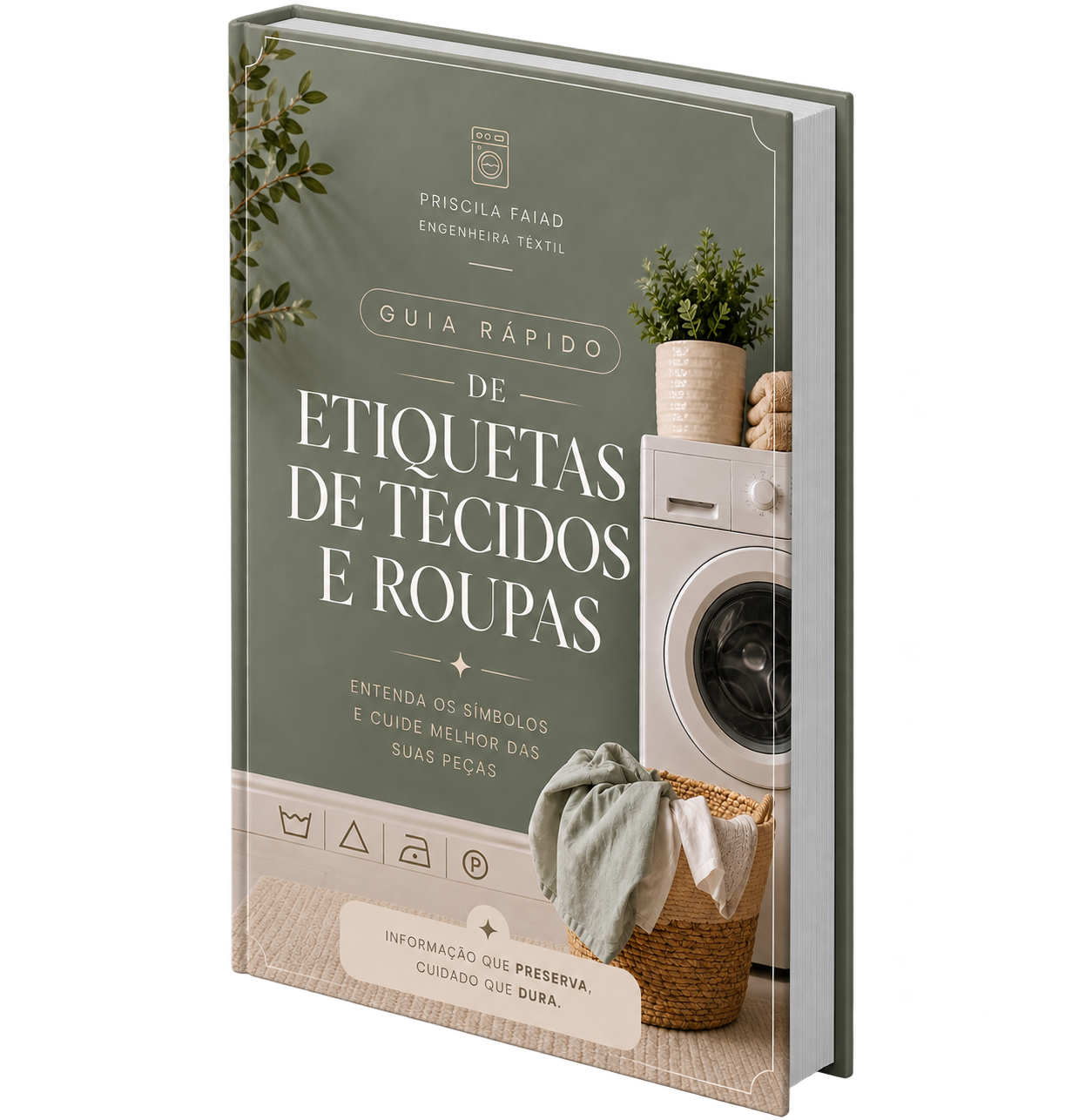 Capa do Guia Rápido de Etiquetas de Tecidos e Roupas, por Priscila Faiad